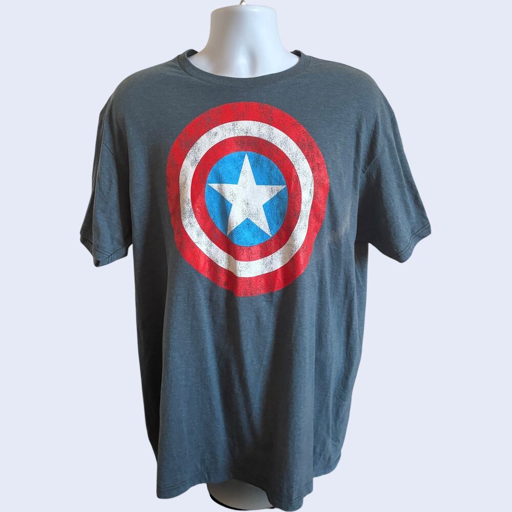 Marvel XL Vintage Captain America Tee Gray Regular